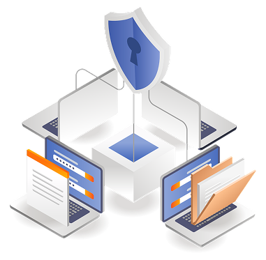 Government cybersecurity approach illustration